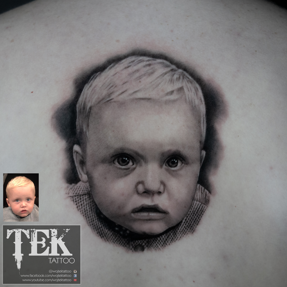 Child portrait tattoo