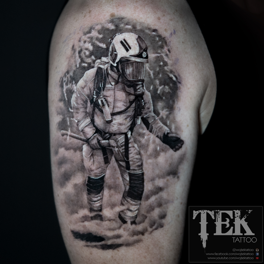 British fireman tattoo