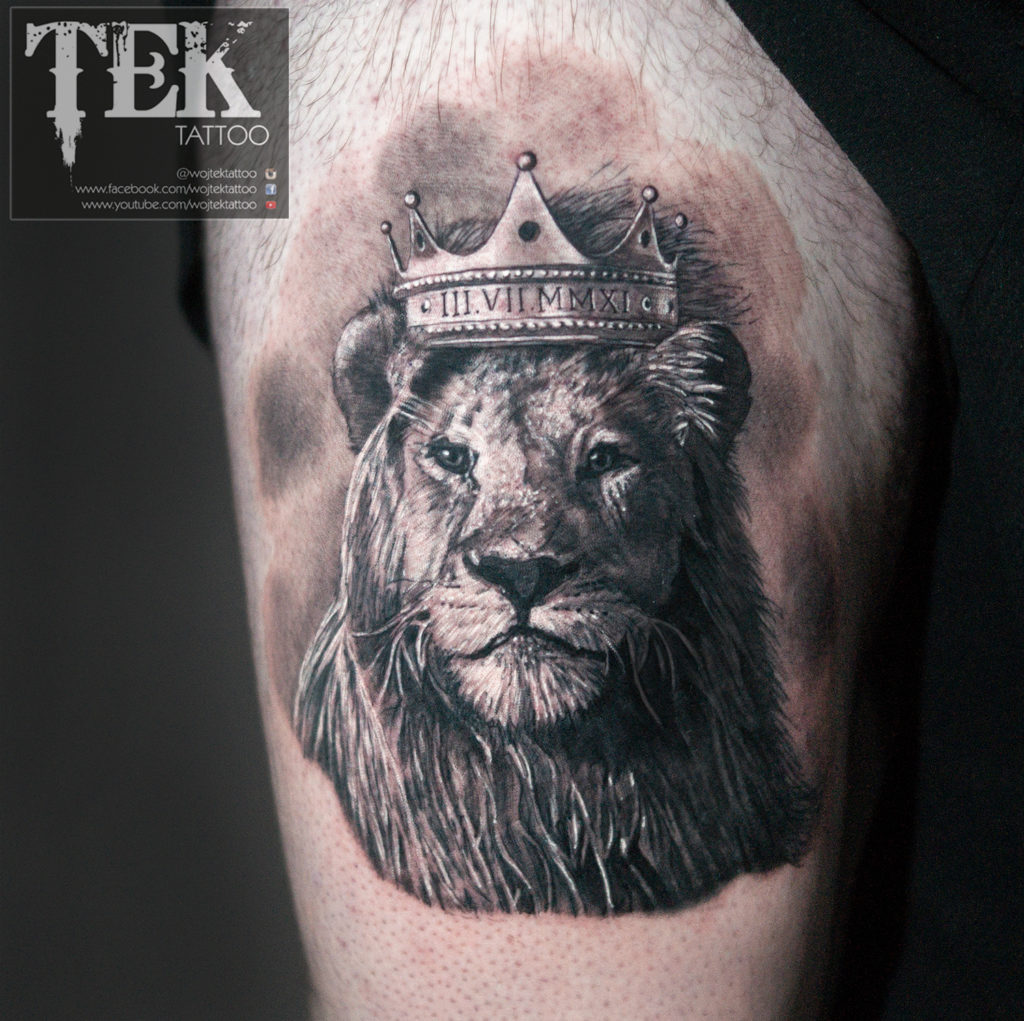 Lion in the crown tattoo